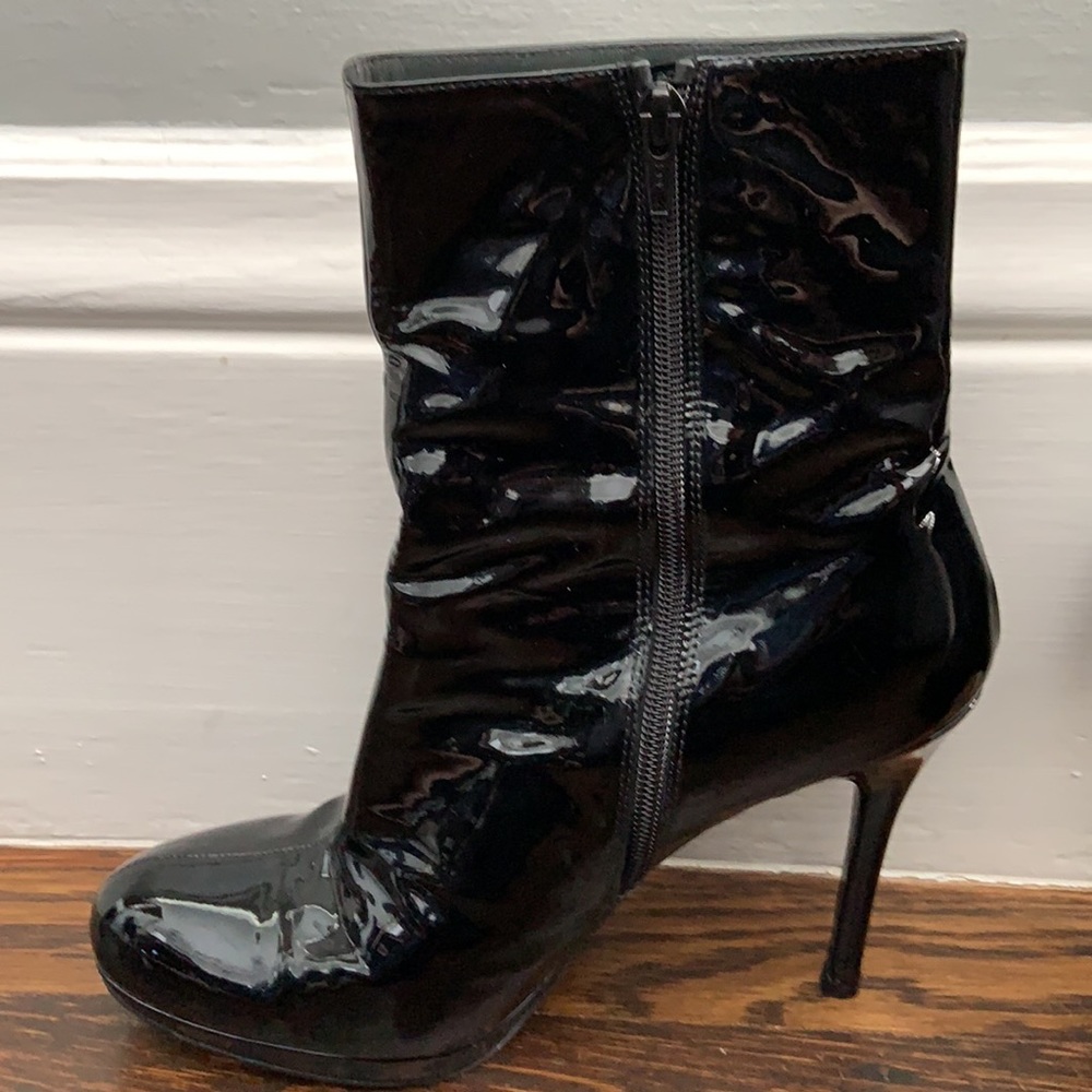 Stuart Weitzman Black Patent Leather Boots - Picture 4 of 14